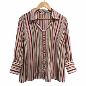 Lucia Women’s Striped Button-Up Blouse